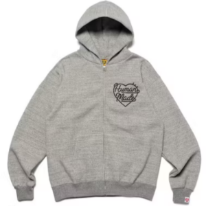 Human Made Heart Zip-Up Sweat Hoodie (FW22) Grey