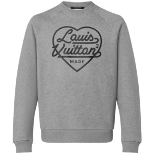 Louis Vuitton Made x Nigo Printed Heart Sweatshirt – Gray