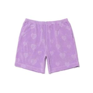 Human Made Heart Pile Purple Shorts